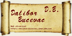 Dalibor Bučevac vizit kartica